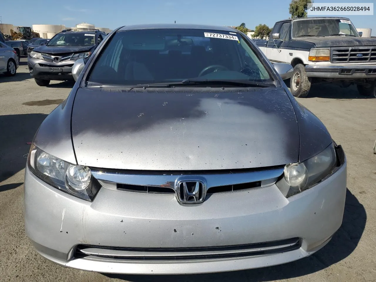 2006 Honda Civic Hybrid VIN: JHMFA36266S028494 Lot: 72737334