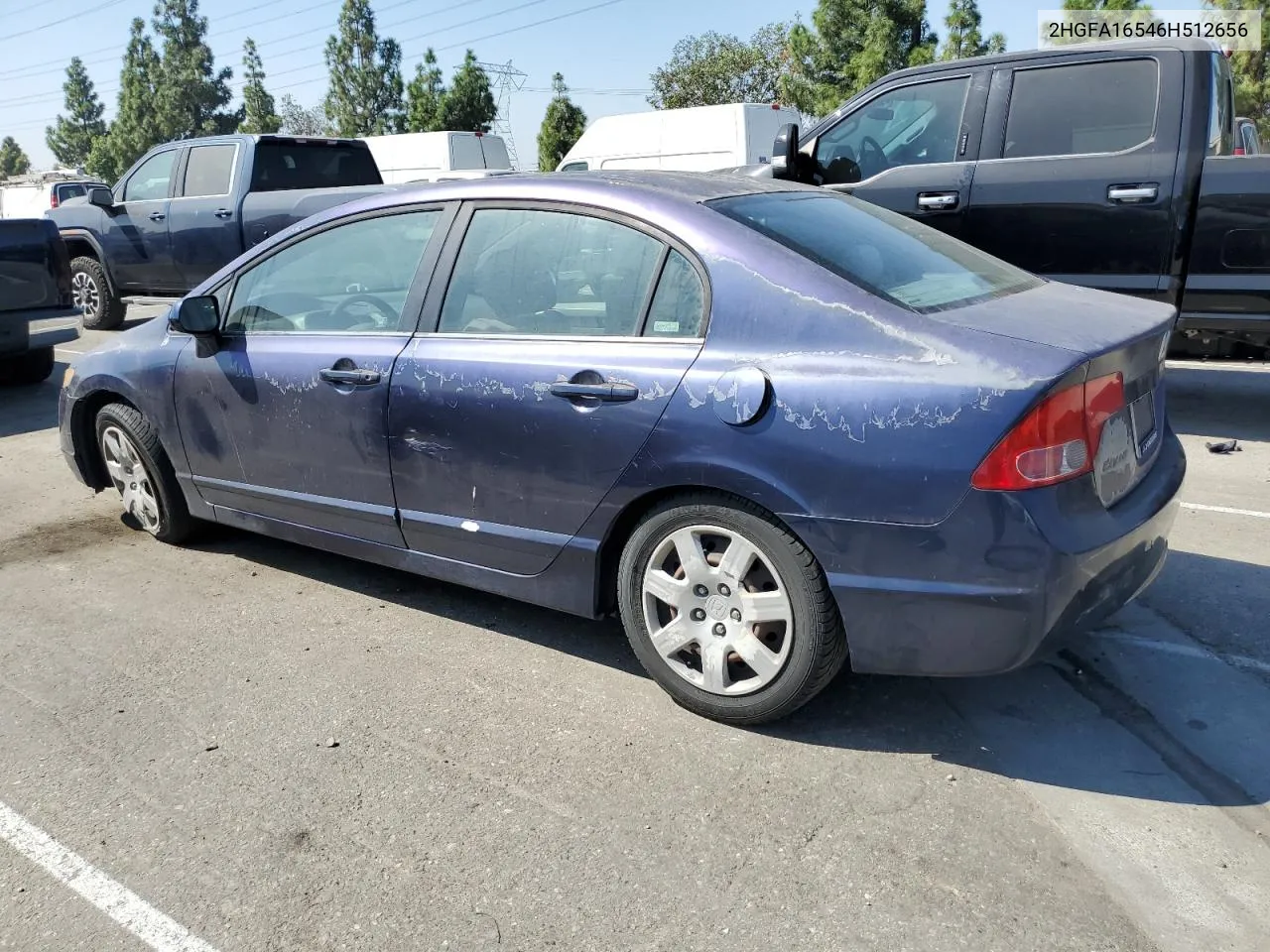 2006 Honda Civic Lx VIN: 2HGFA16546H512656 Lot: 72738564