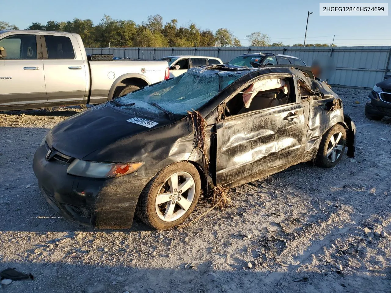 2006 Honda Civic Ex VIN: 2HGFG12846H574699 Lot: 74434784