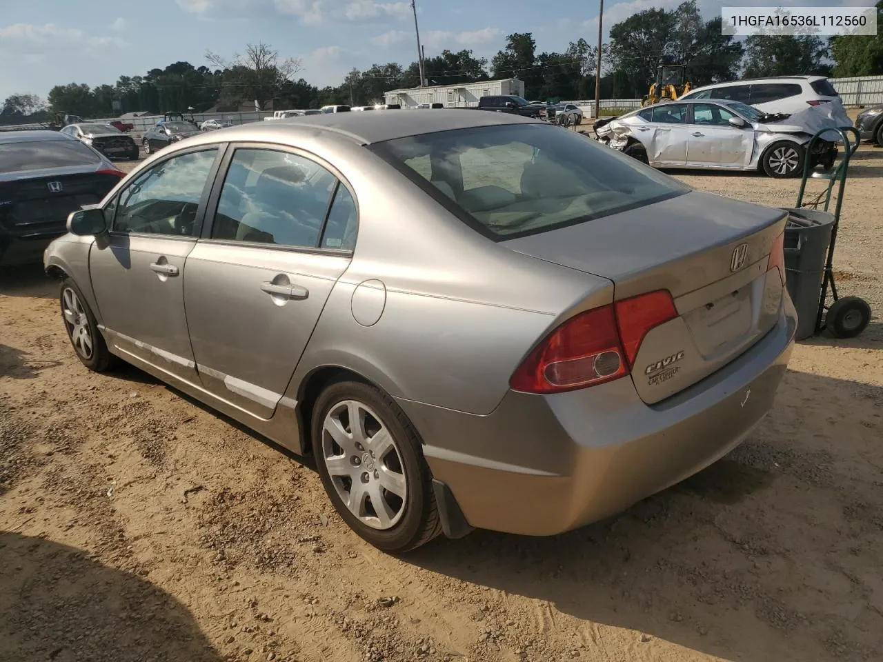 1HGFA16536L112560 2006 Honda Civic Lx