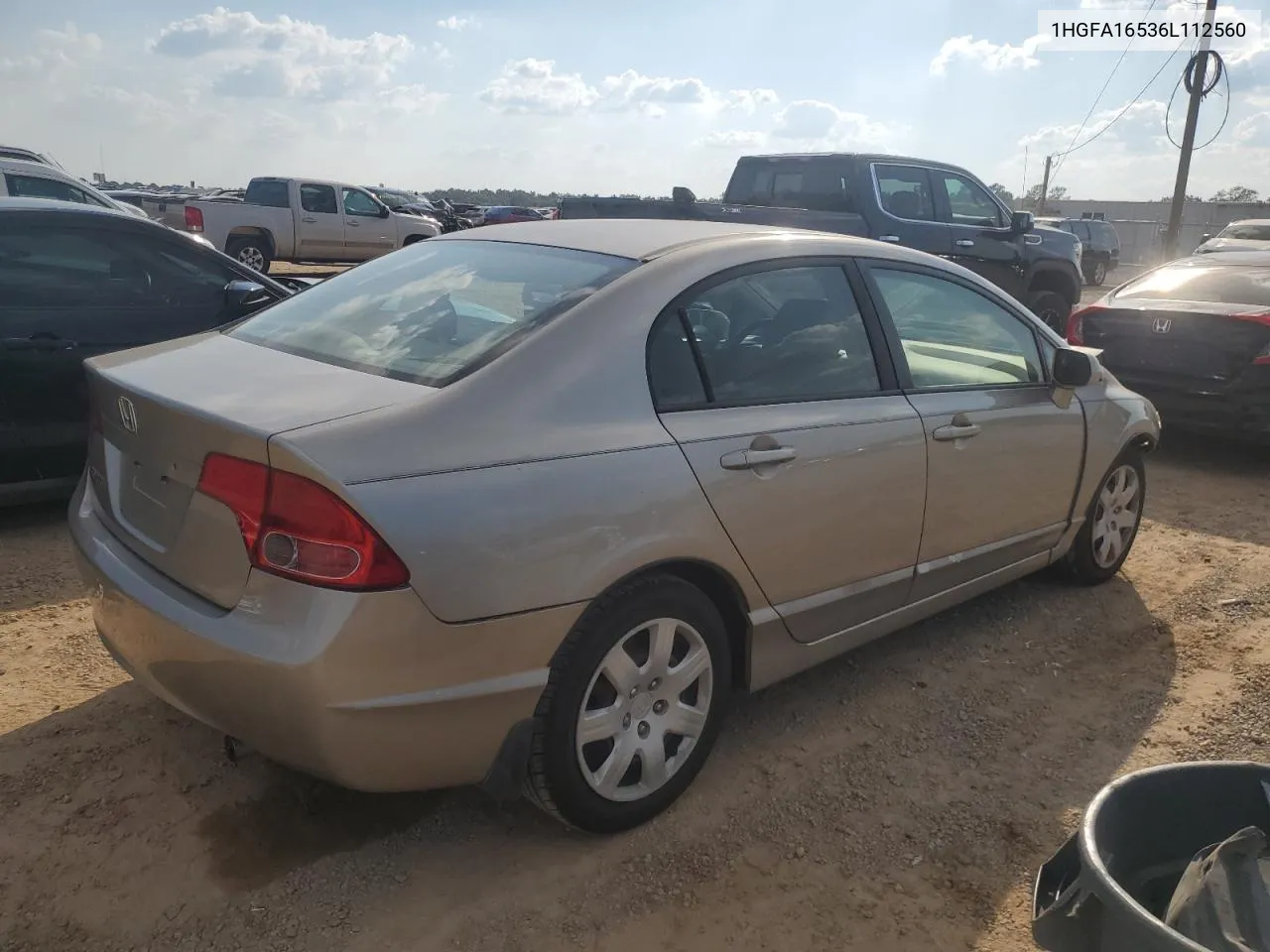 2006 Honda Civic Lx VIN: 1HGFA16536L112560 Lot: 75066694