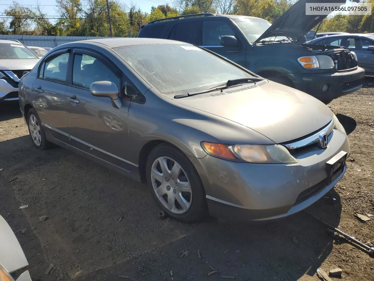 2006 Honda Civic Lx VIN: 1HGFA16566L097505 Lot: 75333354