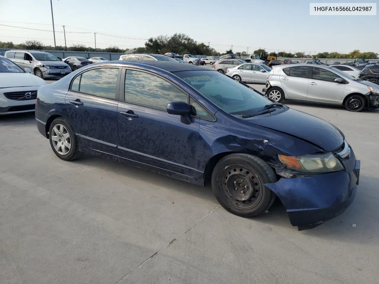 2006 Honda Civic Lx VIN: 1HGFA16566L042987 Lot: 75398184