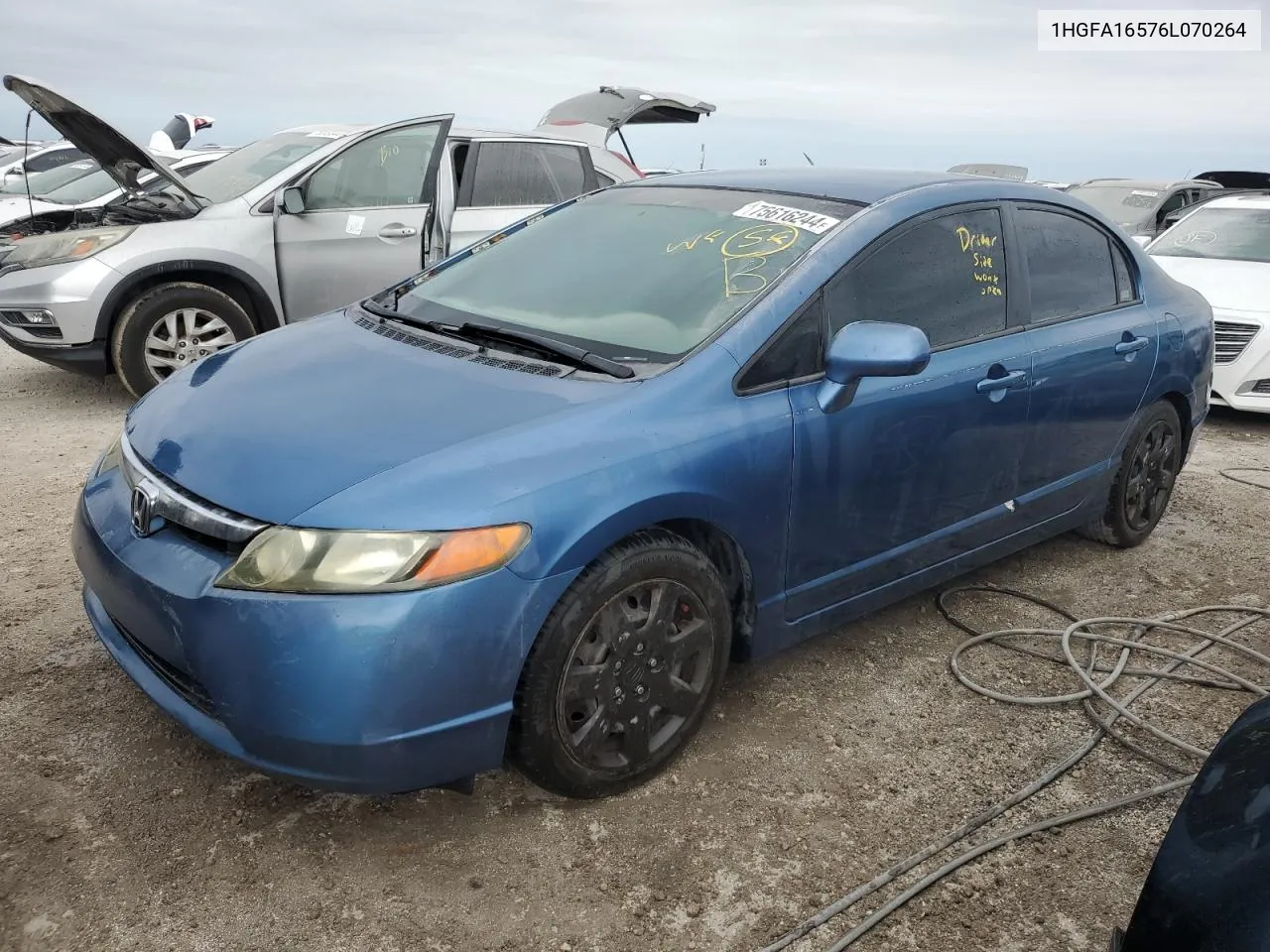 1HGFA16576L070264 2006 Honda Civic Lx