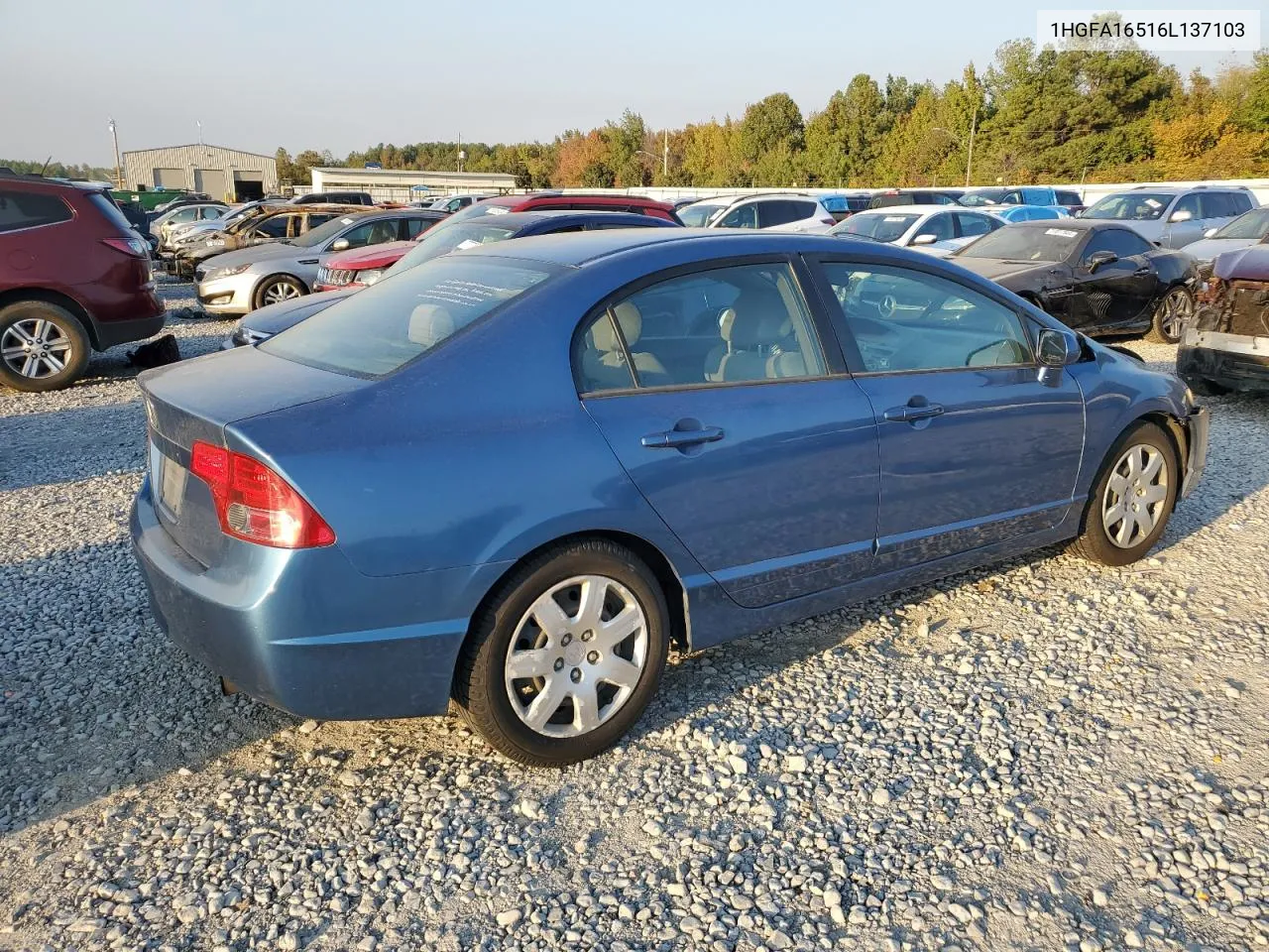 2006 Honda Civic Lx VIN: 1HGFA16516L137103 Lot: 75881094