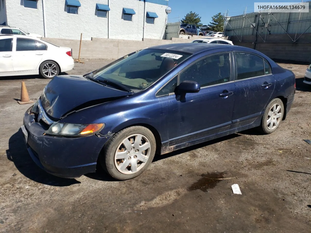 2006 Honda Civic Lx VIN: 1HGFA16566L134679 Lot: 76572324