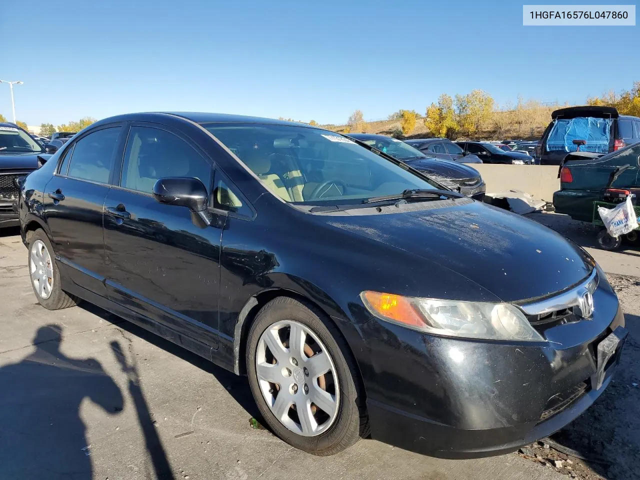 2006 Honda Civic Lx VIN: 1HGFA16576L047860 Lot: 77131834