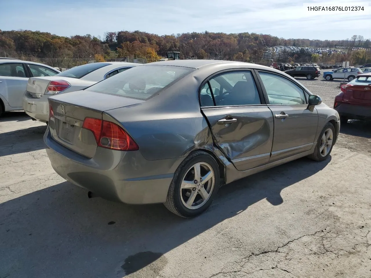 2006 Honda Civic Ex VIN: 1HGFA16876L012374 Lot: 77229024