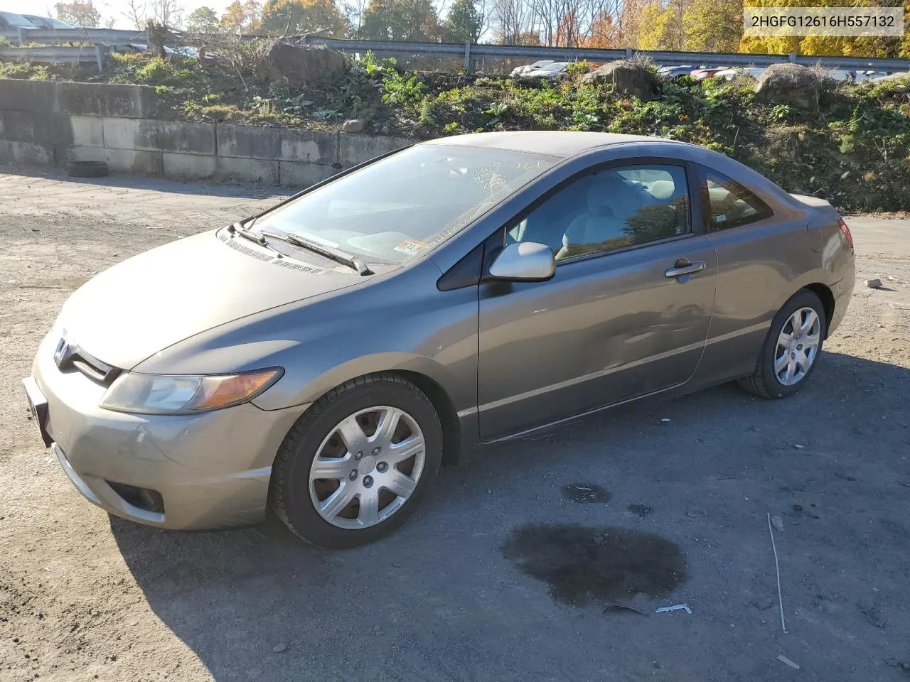 2006 Honda Civic Lx VIN: 2HGFG12616H557132 Lot: 77446564