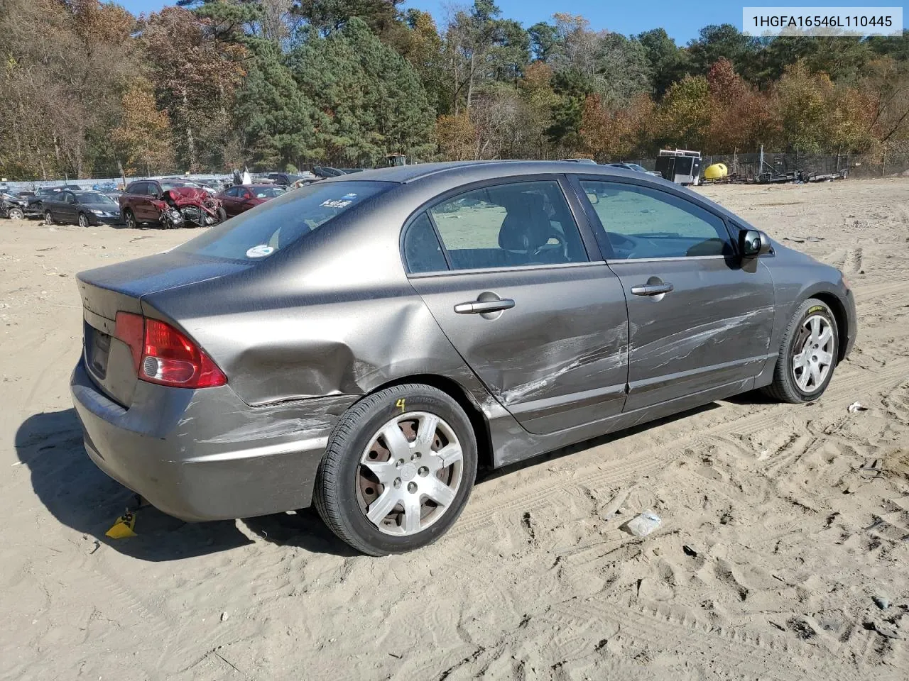 2006 Honda Civic Lx VIN: 1HGFA16546L110445 Lot: 77469654