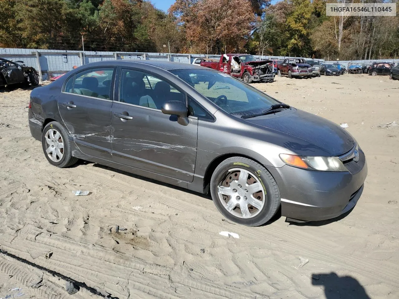 2006 Honda Civic Lx VIN: 1HGFA16546L110445 Lot: 77469654