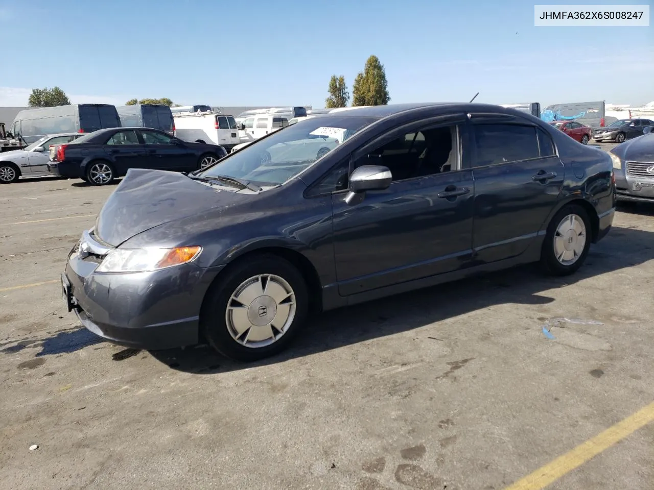 2006 Honda Civic Hybrid VIN: JHMFA362X6S008247 Lot: 77808184