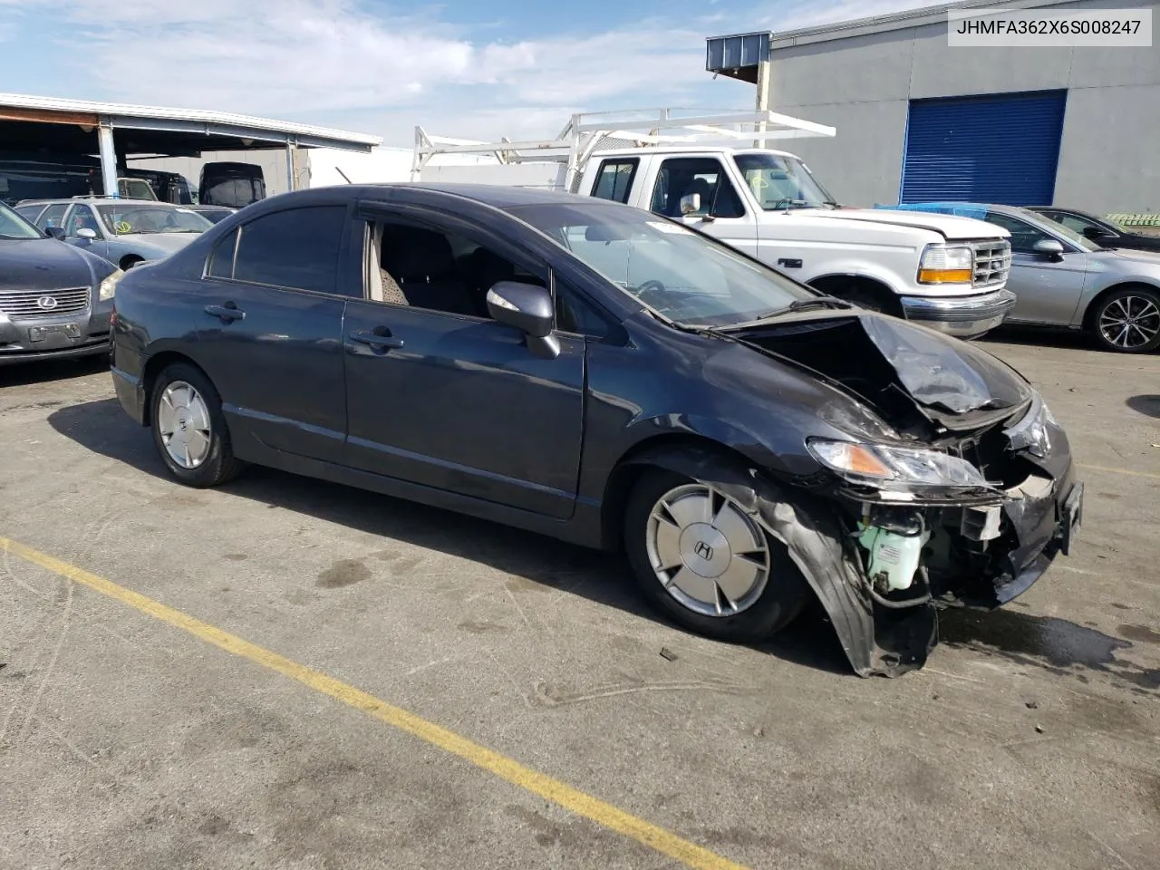 2006 Honda Civic Hybrid VIN: JHMFA362X6S008247 Lot: 77808184