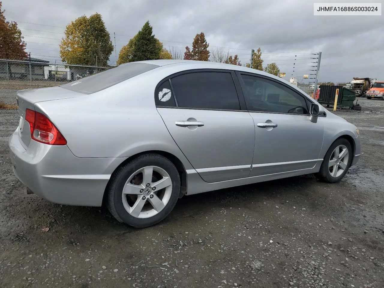 2006 Honda Civic Ex VIN: JHMFA16886S003024 Lot: 77905714