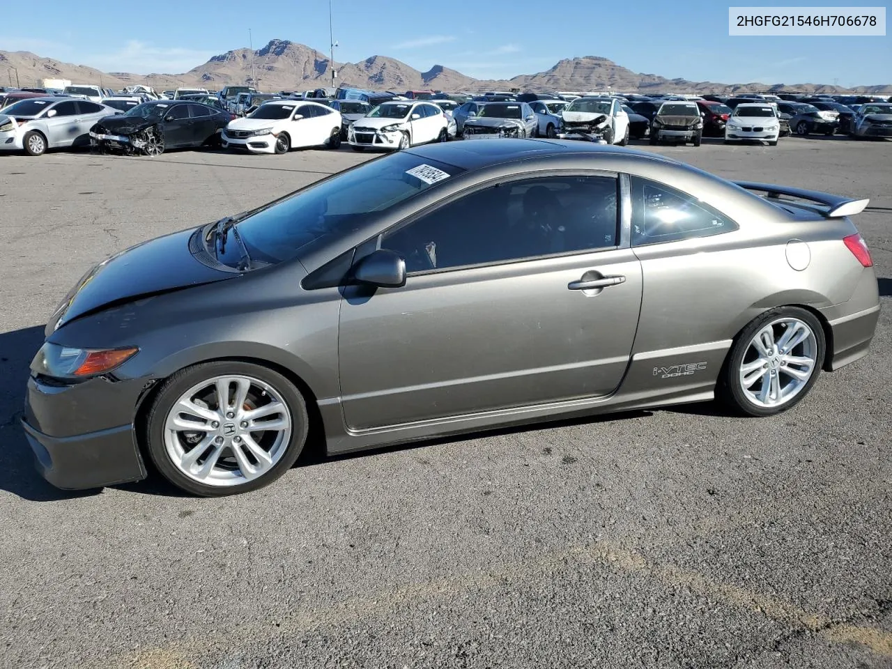 2006 Honda Civic Si VIN: 2HGFG21546H706678 Lot: 78419534