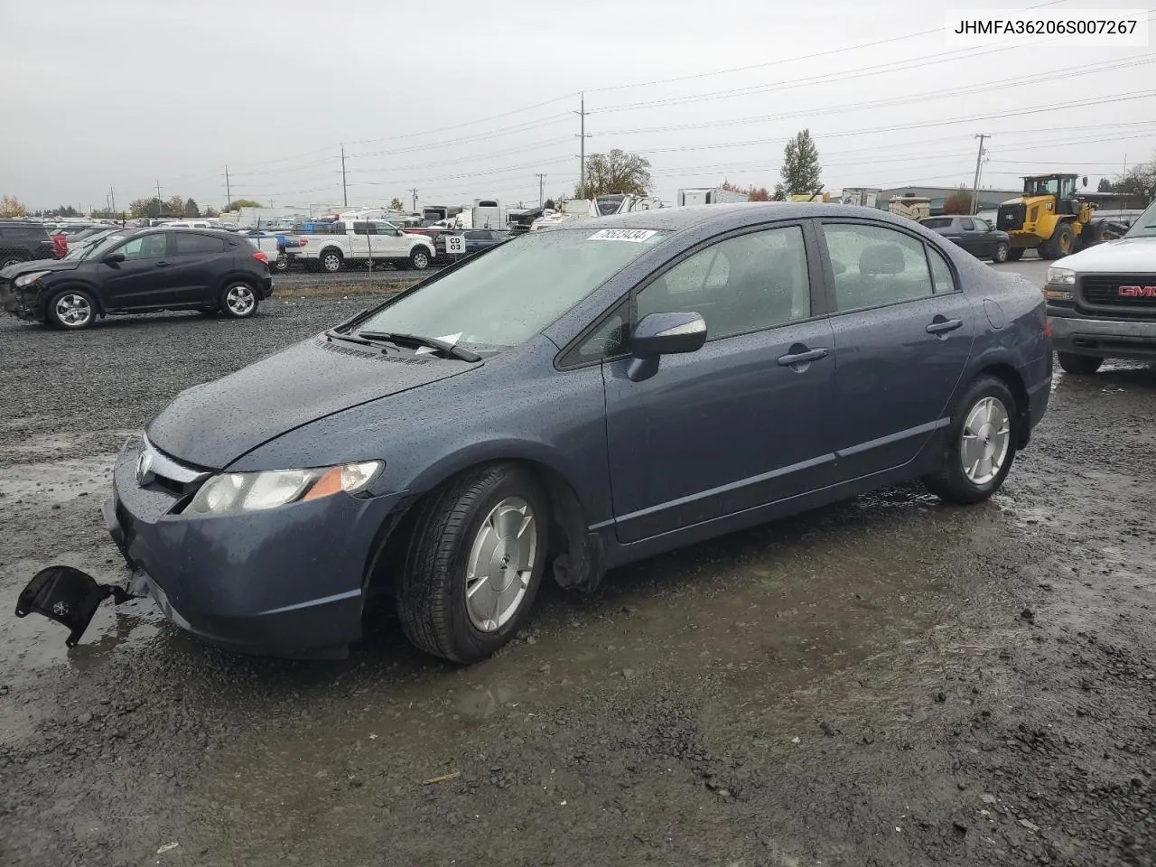 2006 Honda Civic Hybrid VIN: JHMFA36206S007267 Lot: 78523434