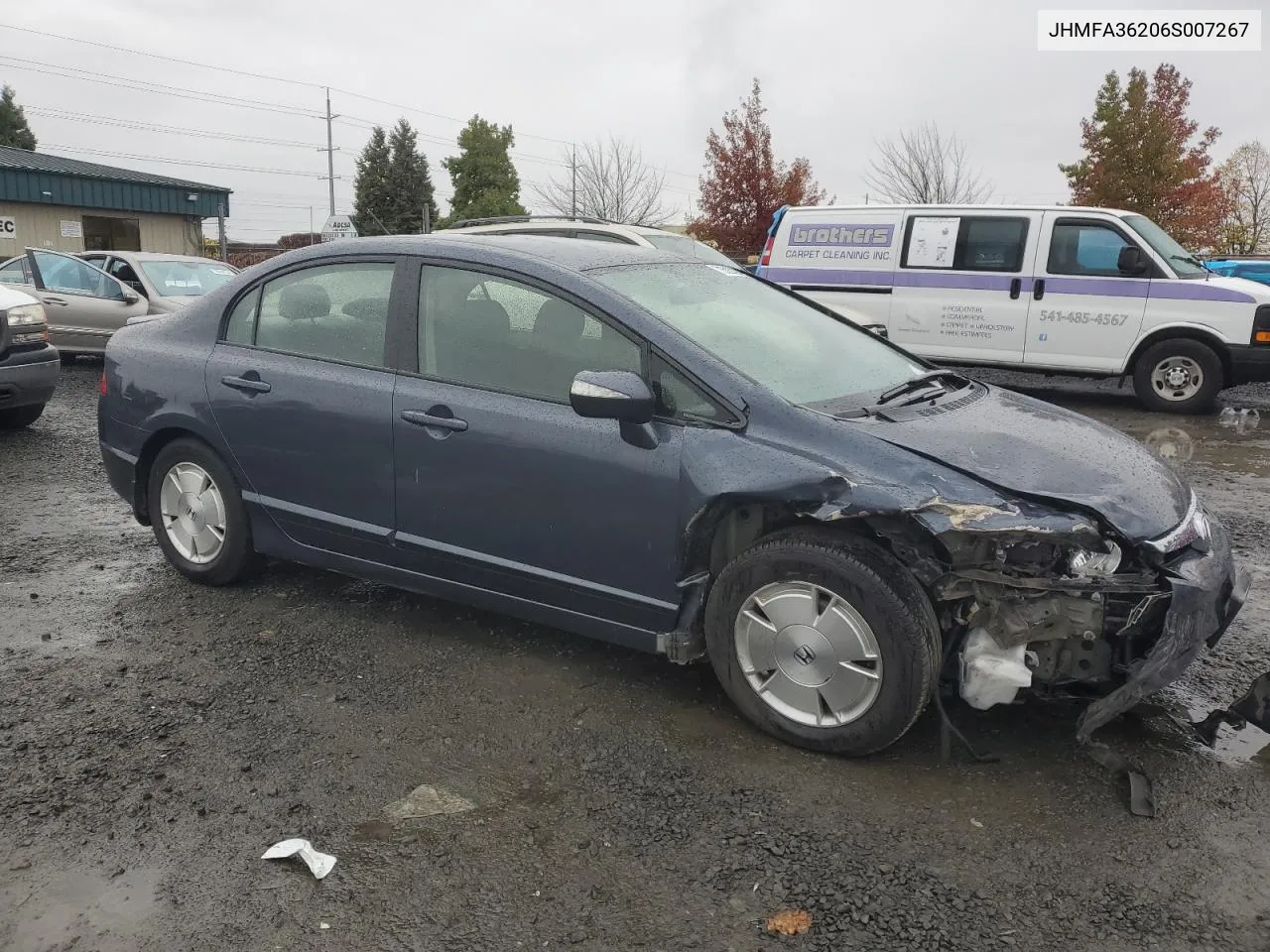 2006 Honda Civic Hybrid VIN: JHMFA36206S007267 Lot: 78523434