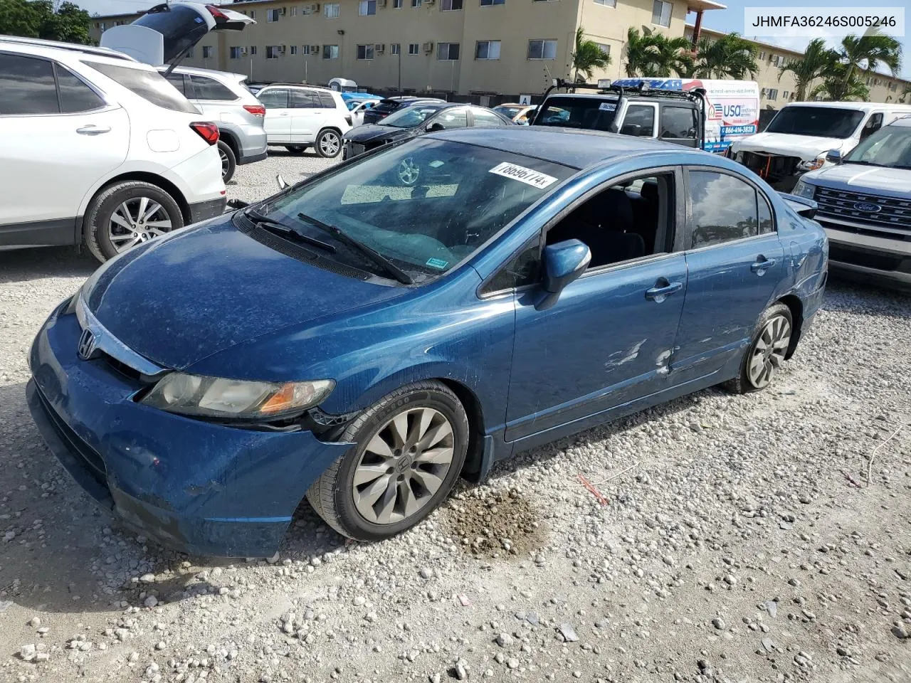 2006 Honda Civic Hybrid VIN: JHMFA36246S005246 Lot: 78696774