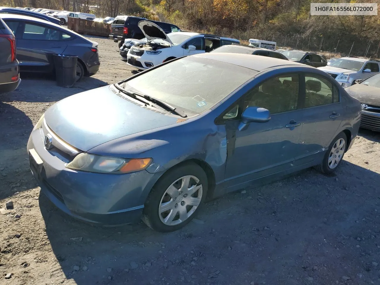 2006 Honda Civic Lx VIN: 1HGFA16556L072000 Lot: 78935884