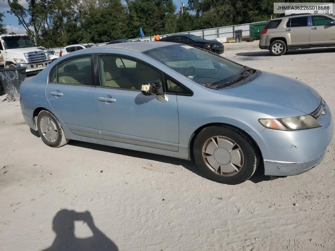 2006 Honda Civic Hybrid VIN: JHMFA36226S018688 Lot: 80705244