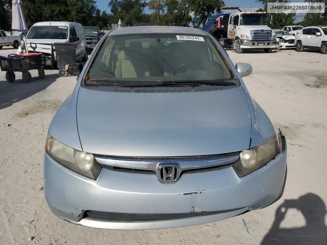 2006 Honda Civic Hybrid VIN: JHMFA36226S018688 Lot: 80705244