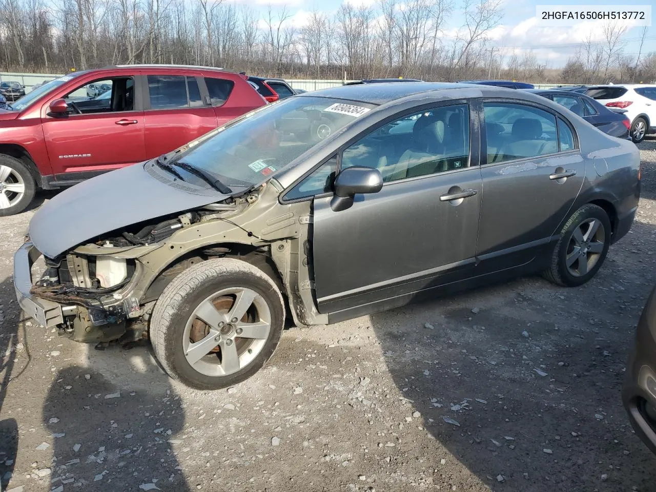 2006 Honda Civic Lx VIN: 2HGFA16506H513772 Lot: 80906364