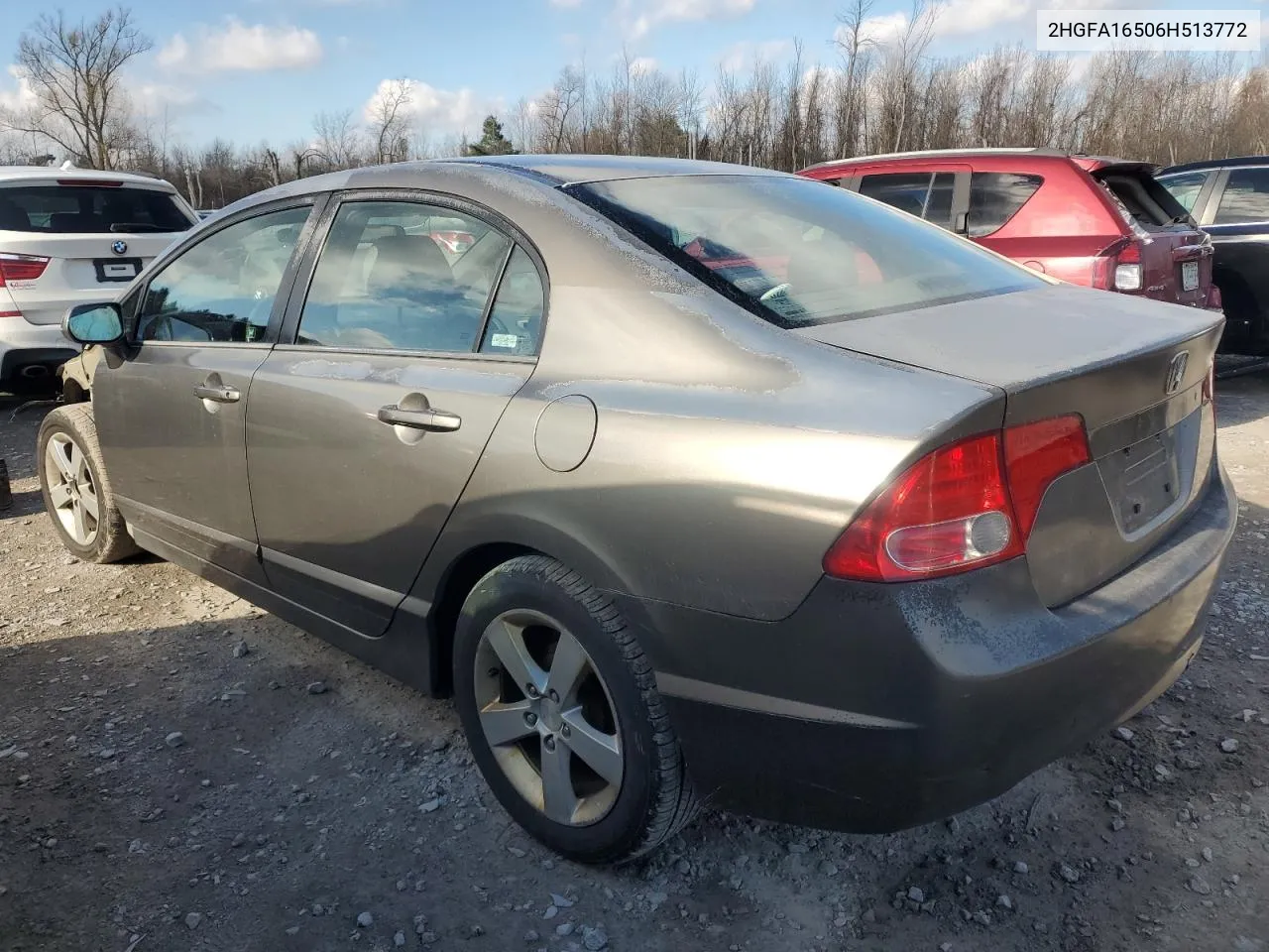 2006 Honda Civic Lx VIN: 2HGFA16506H513772 Lot: 80906364