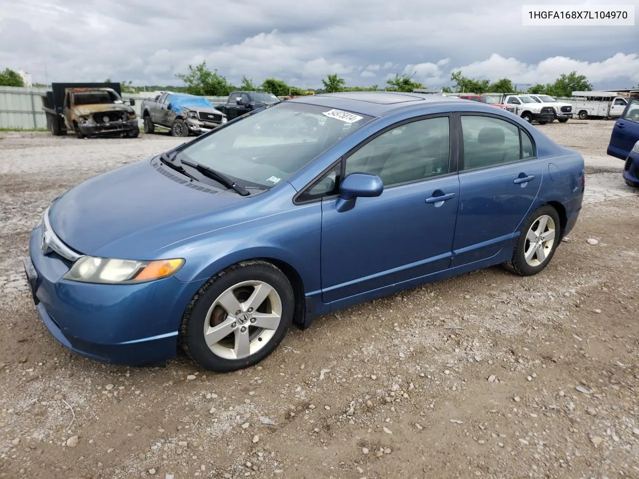 2007 Honda Civic Ex VIN: 1HGFA168X7L104970 Lot: 54975814