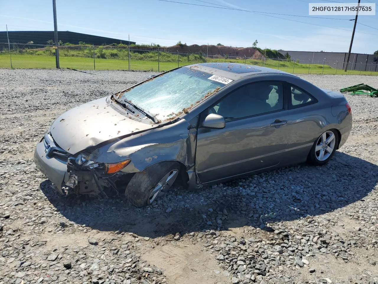 2007 Honda Civic Ex VIN: 2HGFG12817H557635 Lot: 56673164