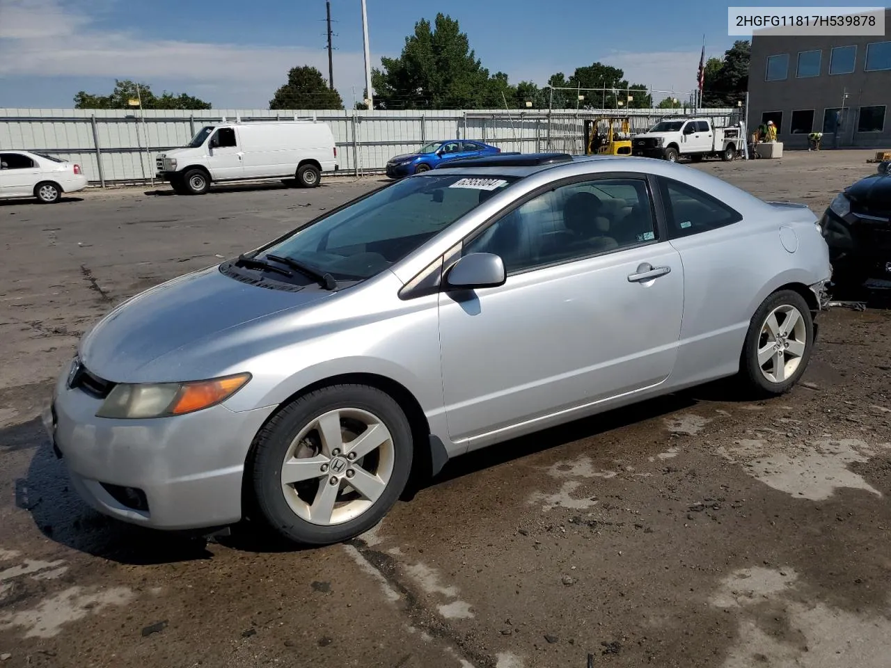 2007 Honda Civic Ex VIN: 2HGFG11817H539878 Lot: 62953004