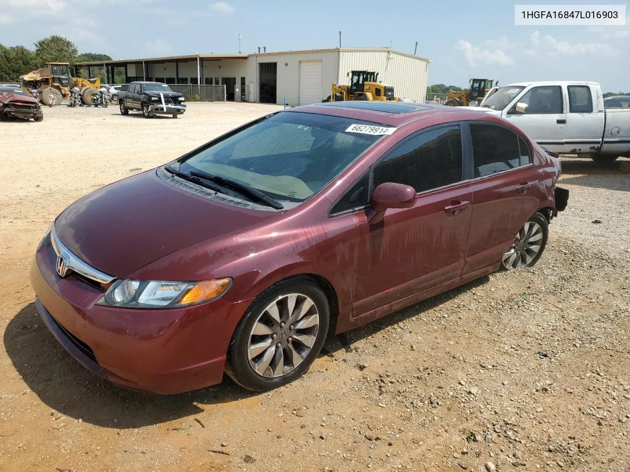 2007 Honda Civic Ex VIN: 1HGFA16847L016903 Lot: 66279914