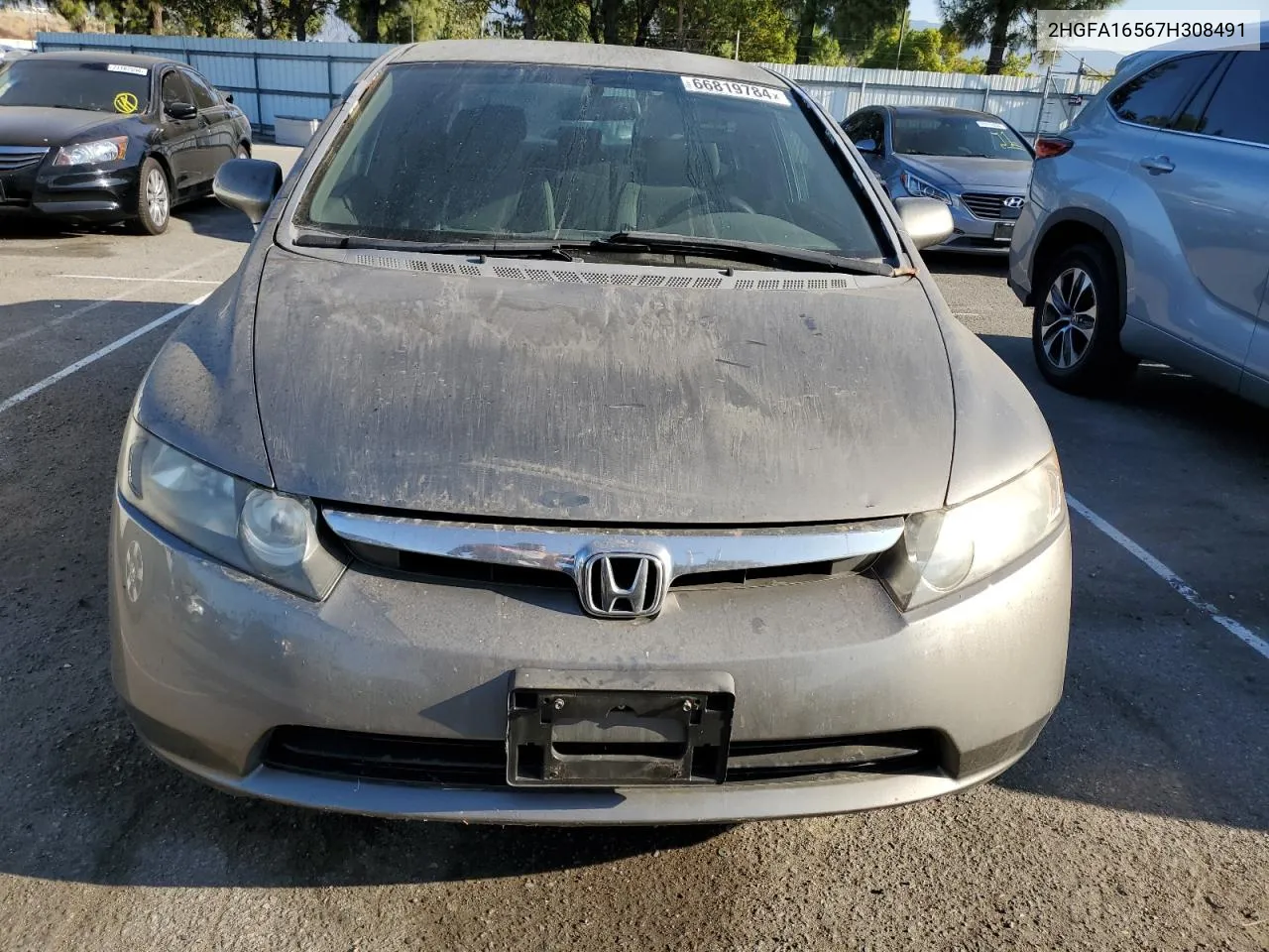 2007 Honda Civic Lx VIN: 2HGFA16567H308491 Lot: 66819784