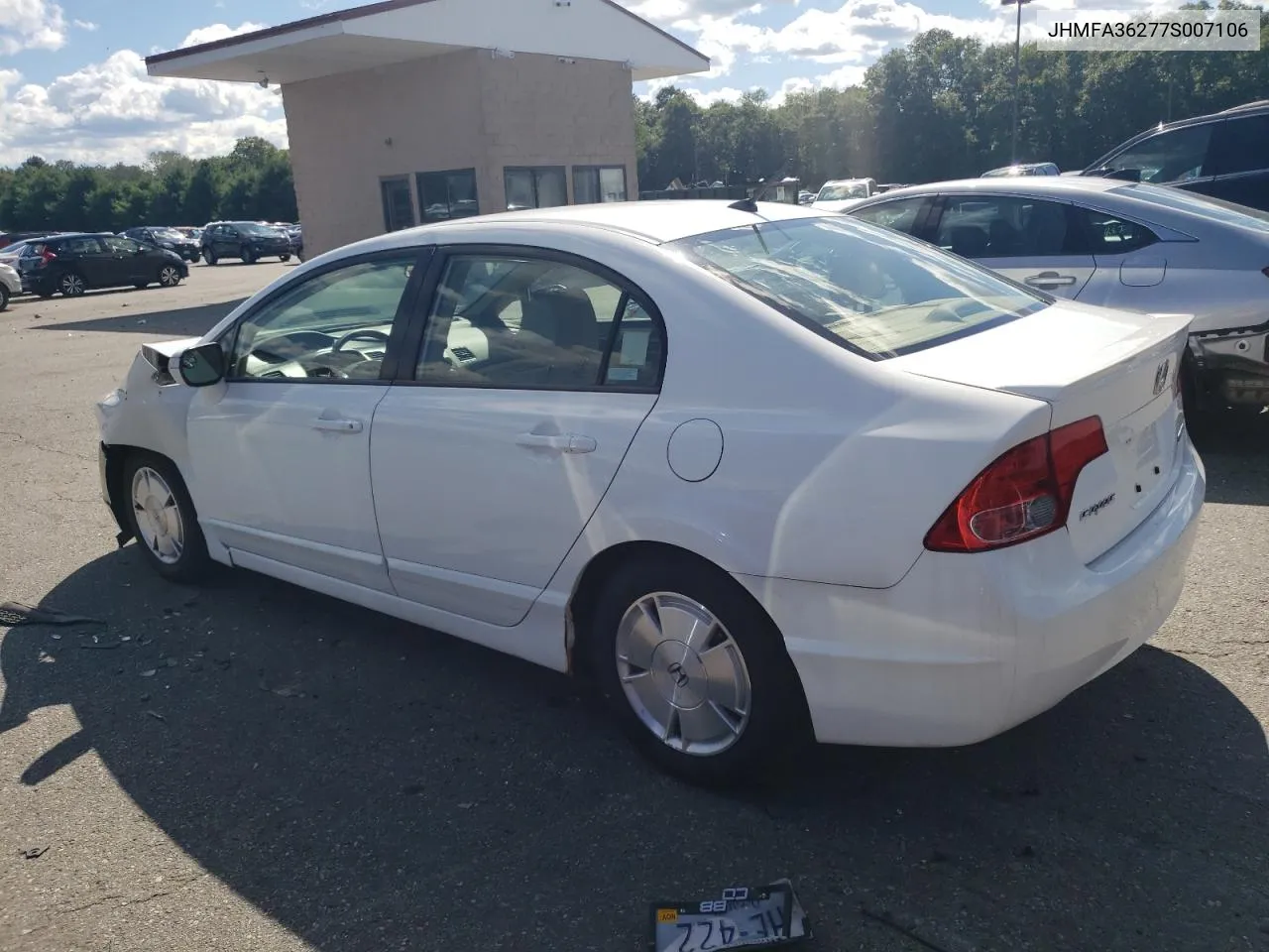 2007 Honda Civic Hybrid VIN: JHMFA36277S007106 Lot: 66886234