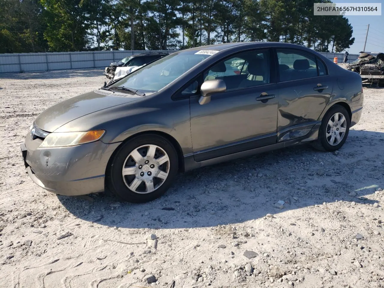 2007 Honda Civic Lx VIN: 2HGFA16567H310564 Lot: 66904244