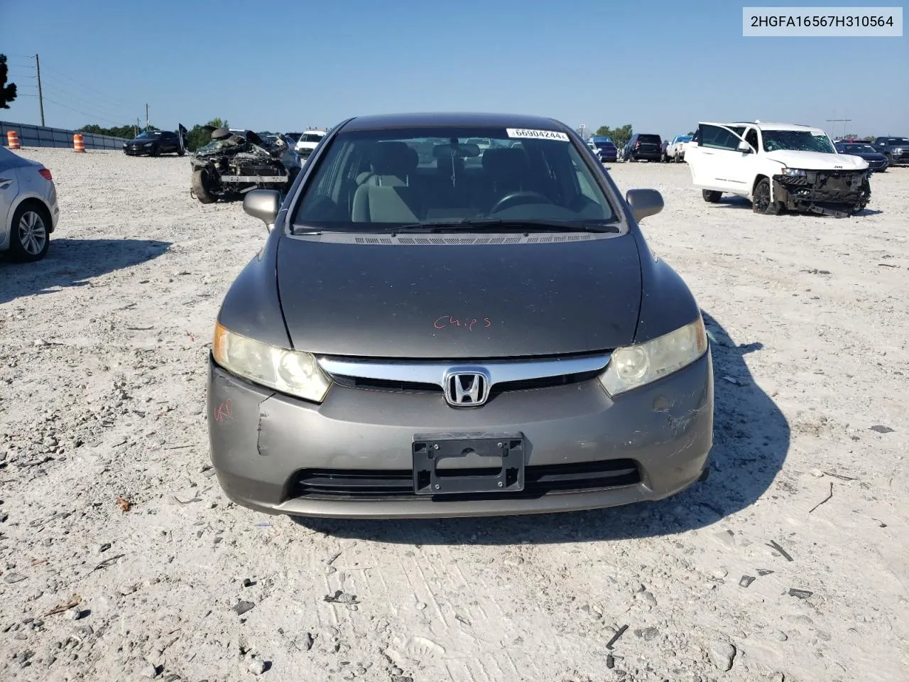 2007 Honda Civic Lx VIN: 2HGFA16567H310564 Lot: 66904244