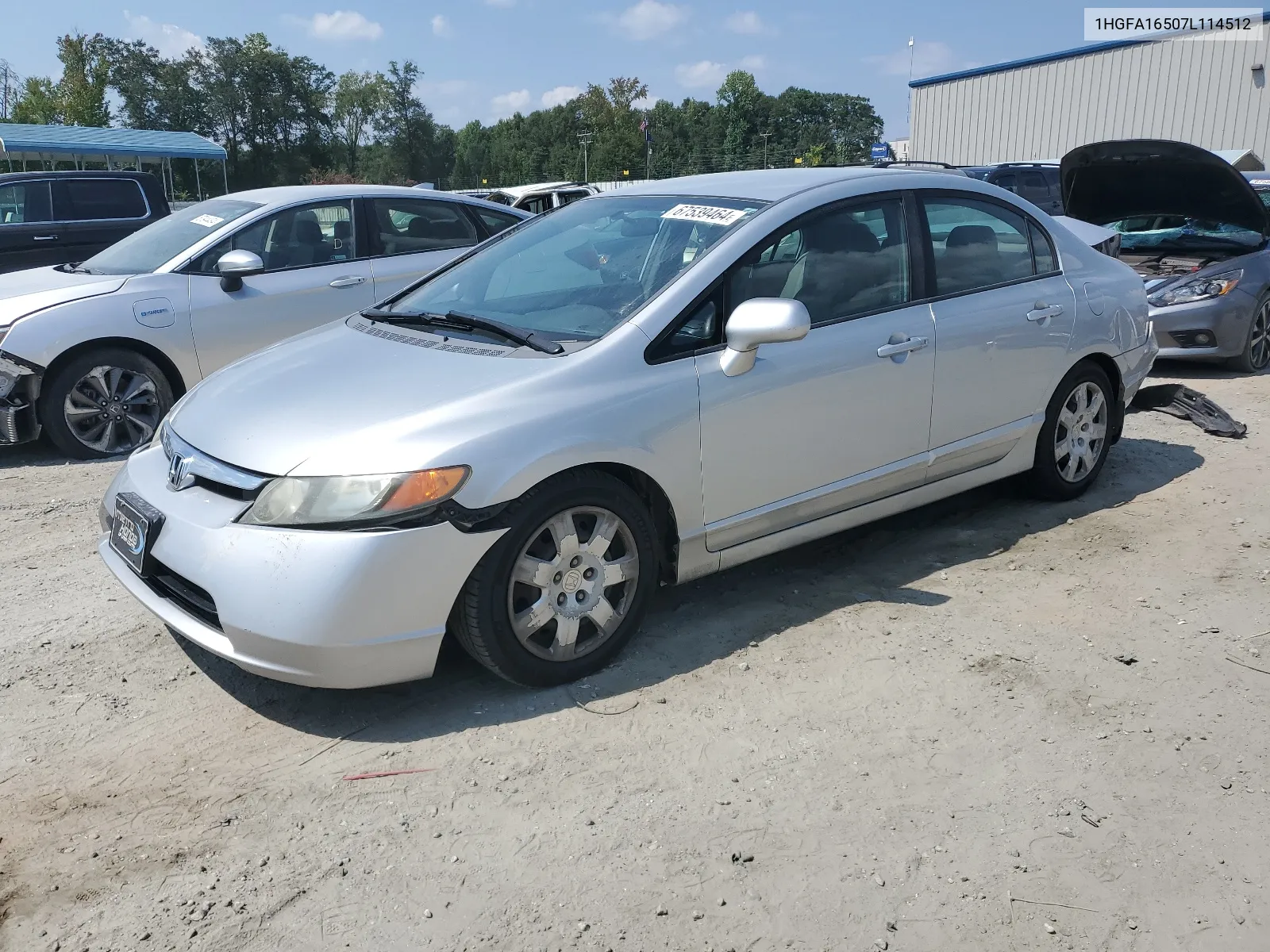 1HGFA16507L114512 2007 Honda Civic Lx