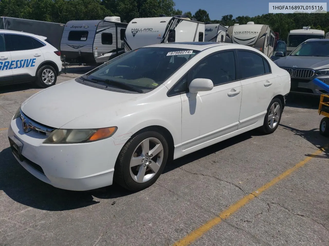 2007 Honda Civic Ex VIN: 1HGFA16897L015116 Lot: 67980274