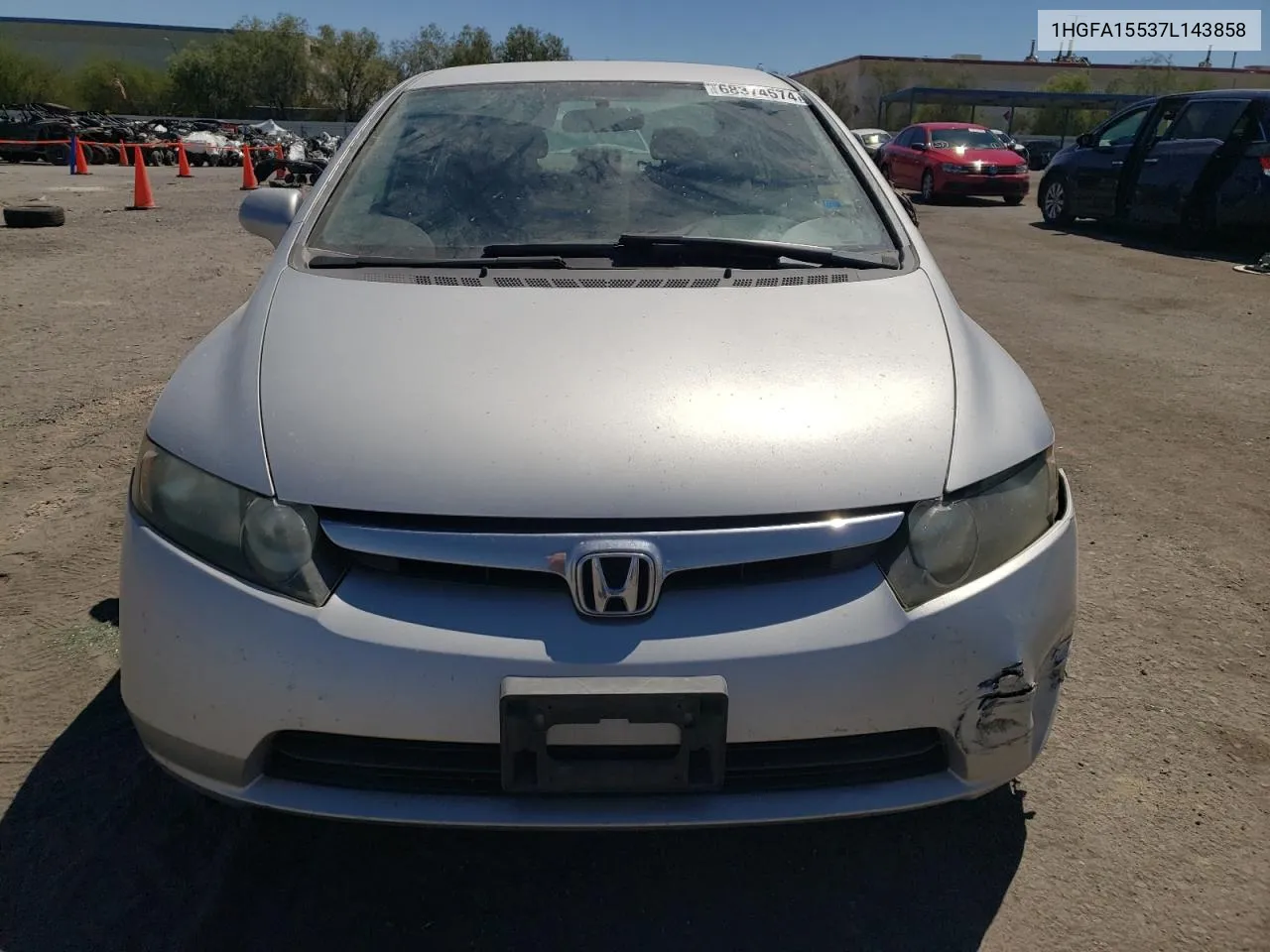 2007 Honda Civic Lx VIN: 1HGFA15537L143858 Lot: 68374574