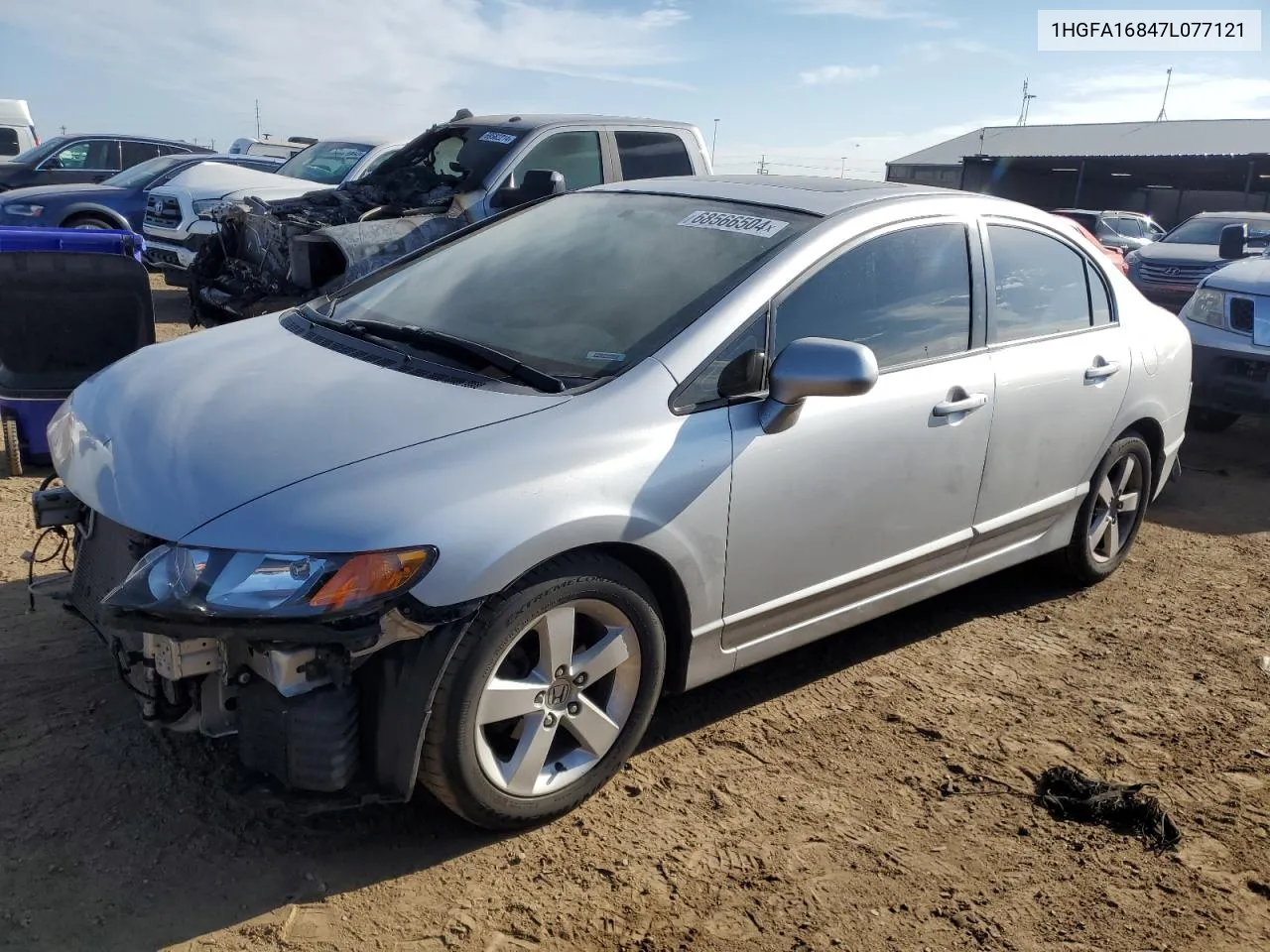 2007 Honda Civic Ex VIN: 1HGFA16847L077121 Lot: 68566504