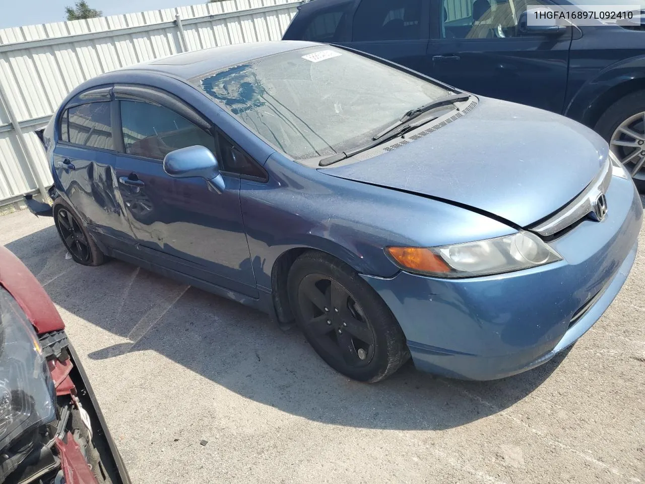 2007 Honda Civic Ex VIN: 1HGFA16897L092410 Lot: 68854334