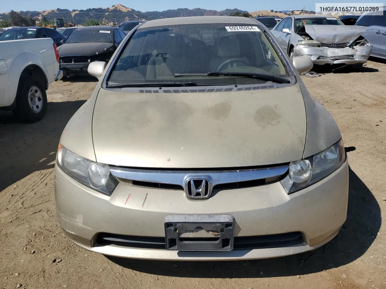 2007 Honda Civic Lx VIN: 1HGFA16577L010289 Lot: 69246264