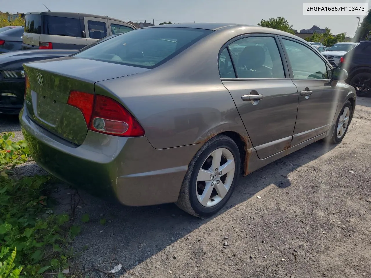 2007 Honda Civic Ex VIN: 2HGFA16867H103473 Lot: 69496564