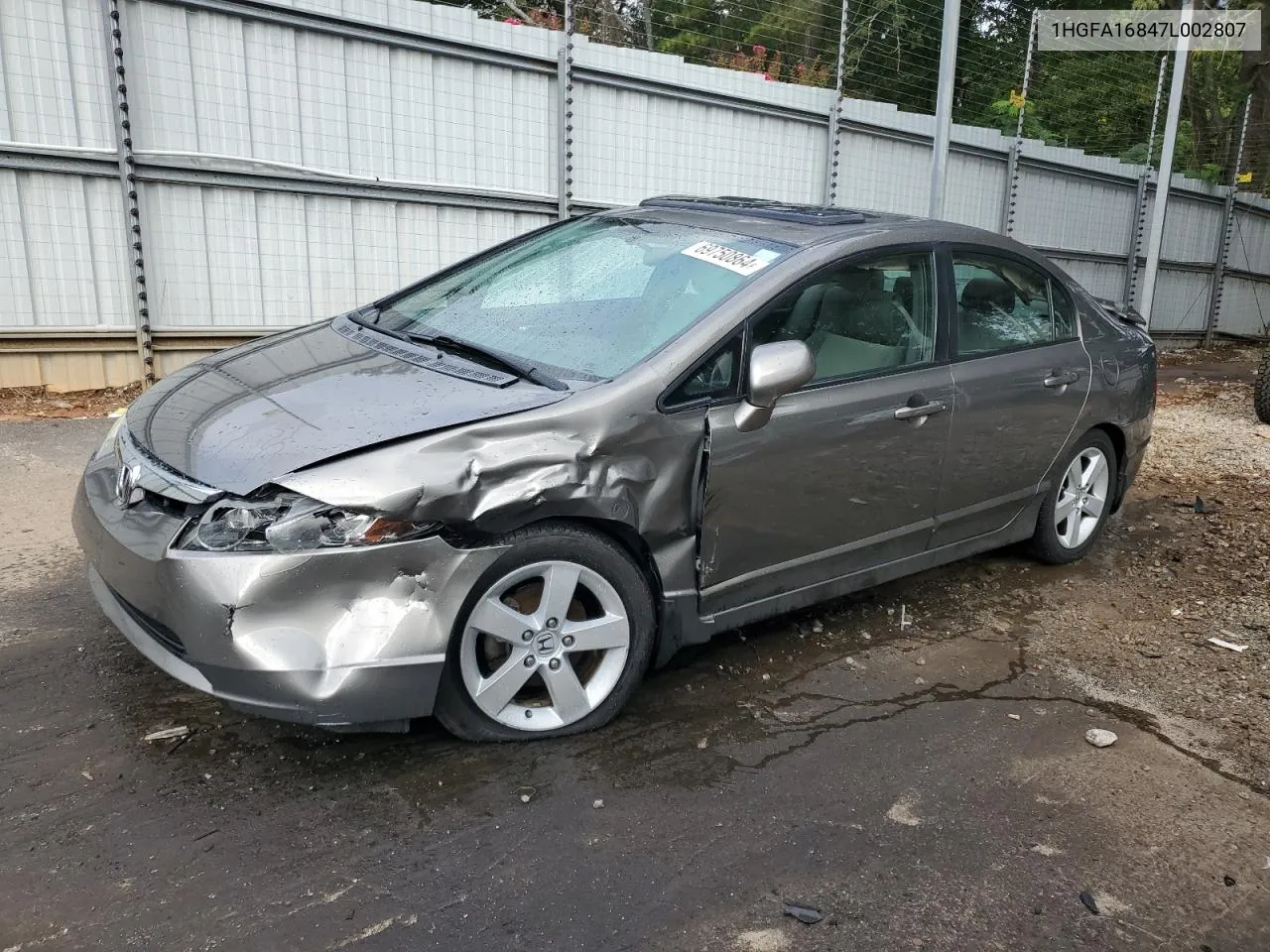 1HGFA16847L002807 2007 Honda Civic Ex