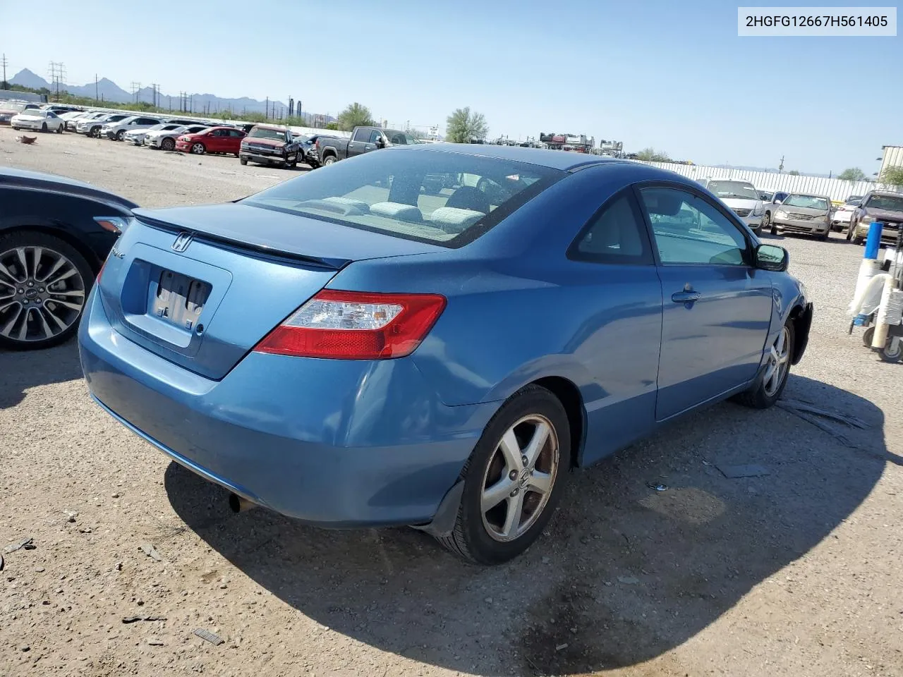 2007 Honda Civic Lx VIN: 2HGFG12667H561405 Lot: 70063944