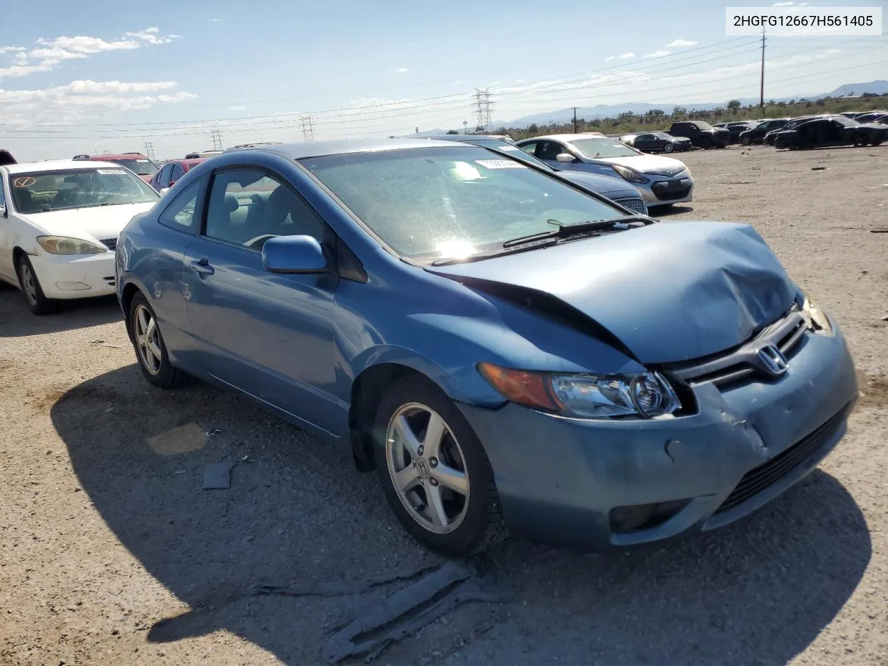 2HGFG12667H561405 2007 Honda Civic Lx