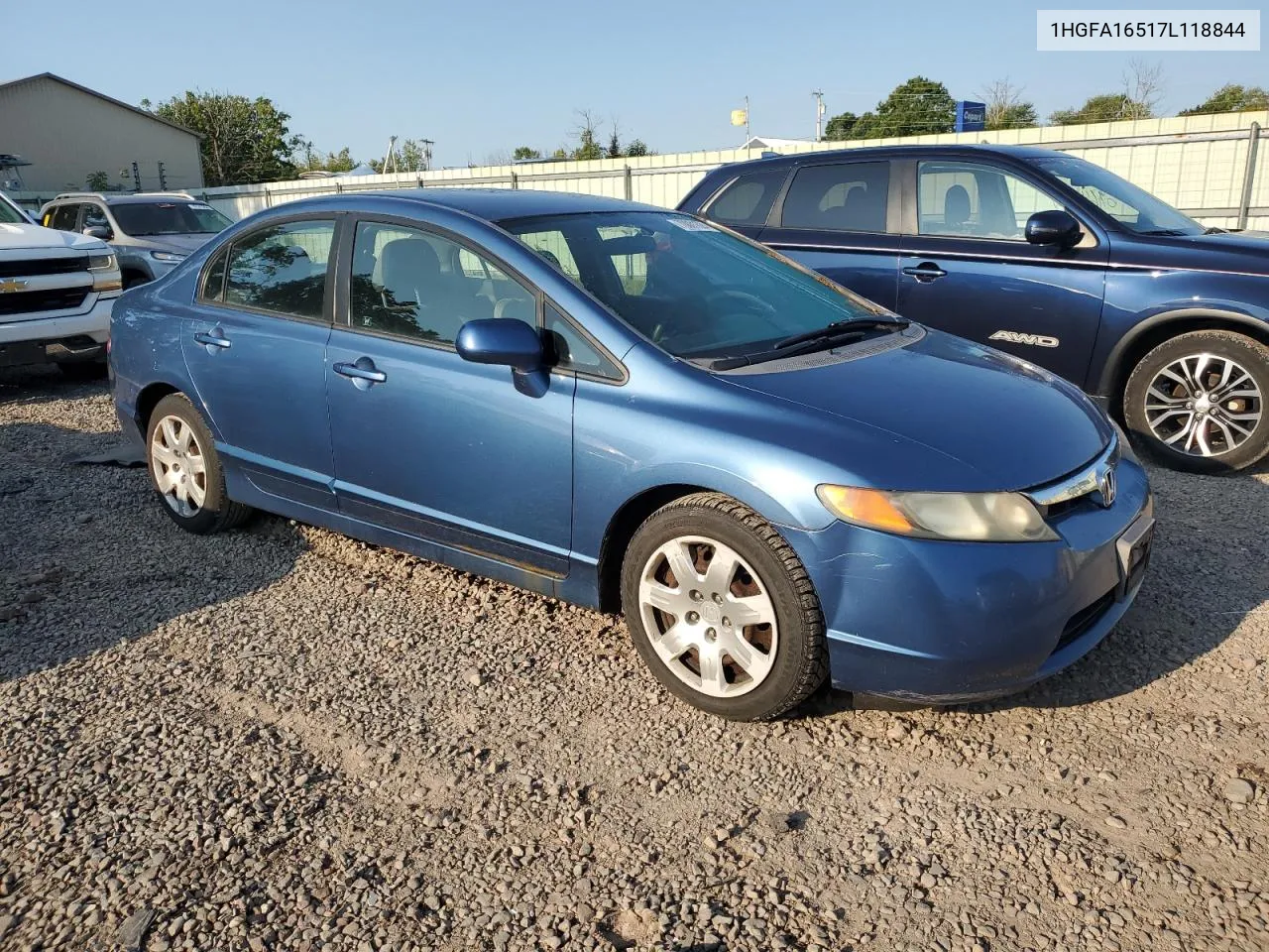 2007 Honda Civic Lx VIN: 1HGFA16517L118844 Lot: 70081624