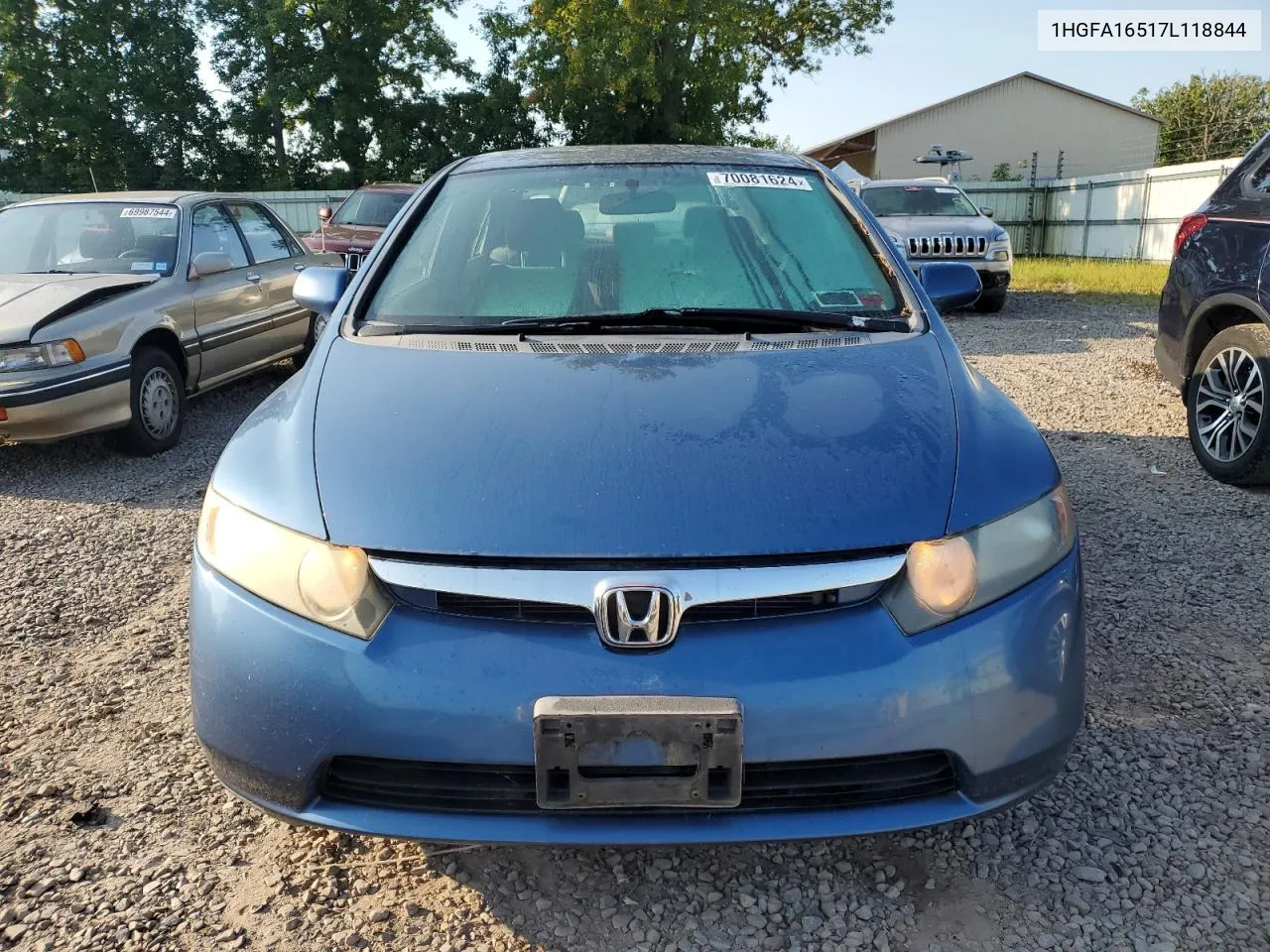 2007 Honda Civic Lx VIN: 1HGFA16517L118844 Lot: 70081624