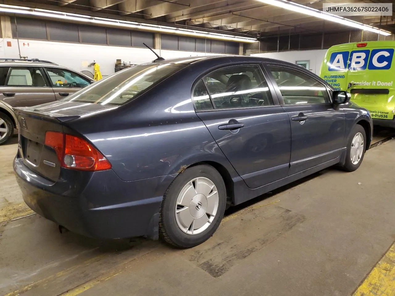 2007 Honda Civic Hybrid VIN: JHMFA36267S022406 Lot: 70108233