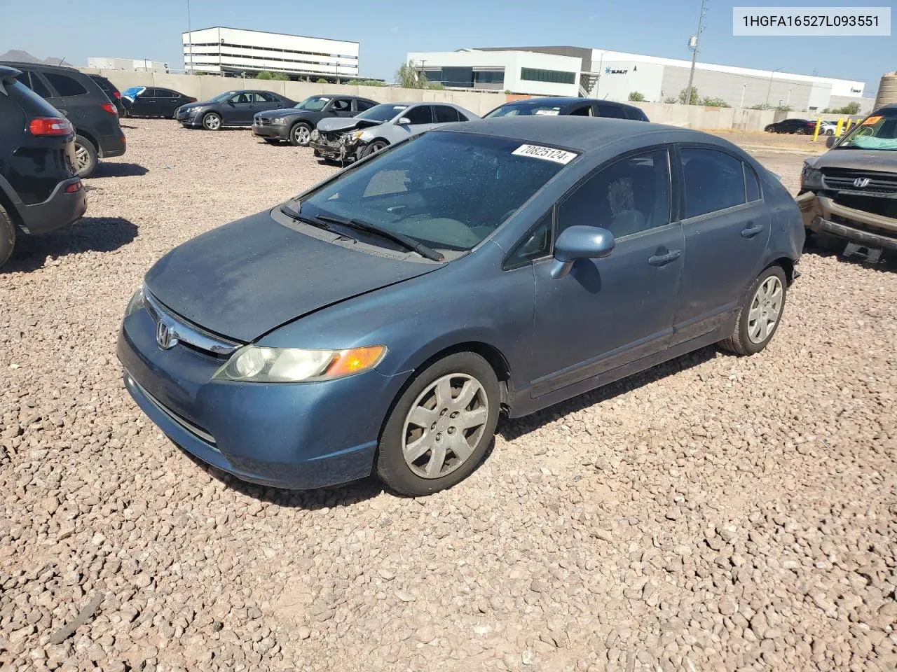 2007 Honda Civic Lx VIN: 1HGFA16527L093551 Lot: 70825124