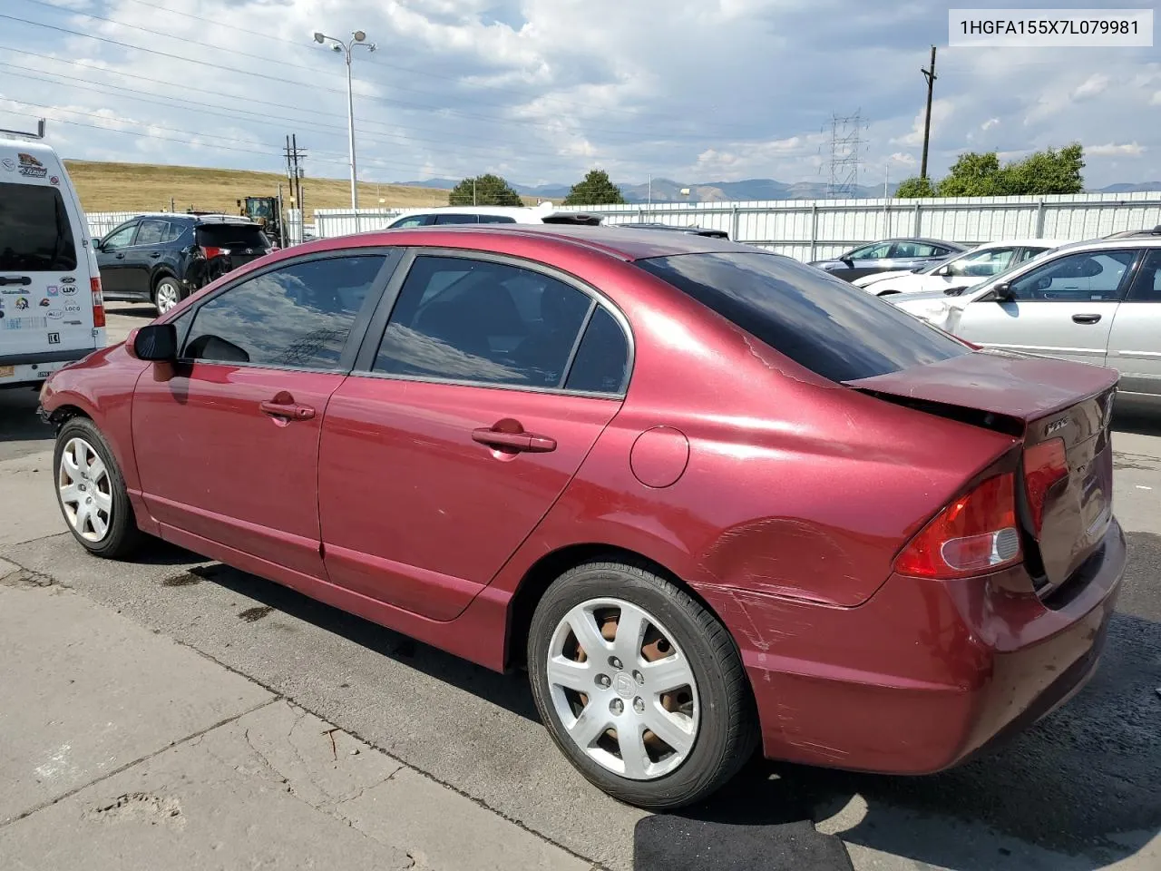 2007 Honda Civic Lx VIN: 1HGFA155X7L079981 Lot: 70830894